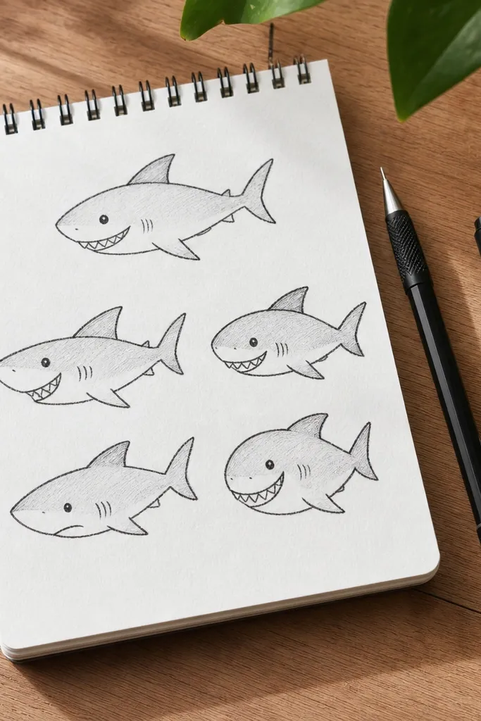 25 Easy Shark Drawing Ideas for Beginners